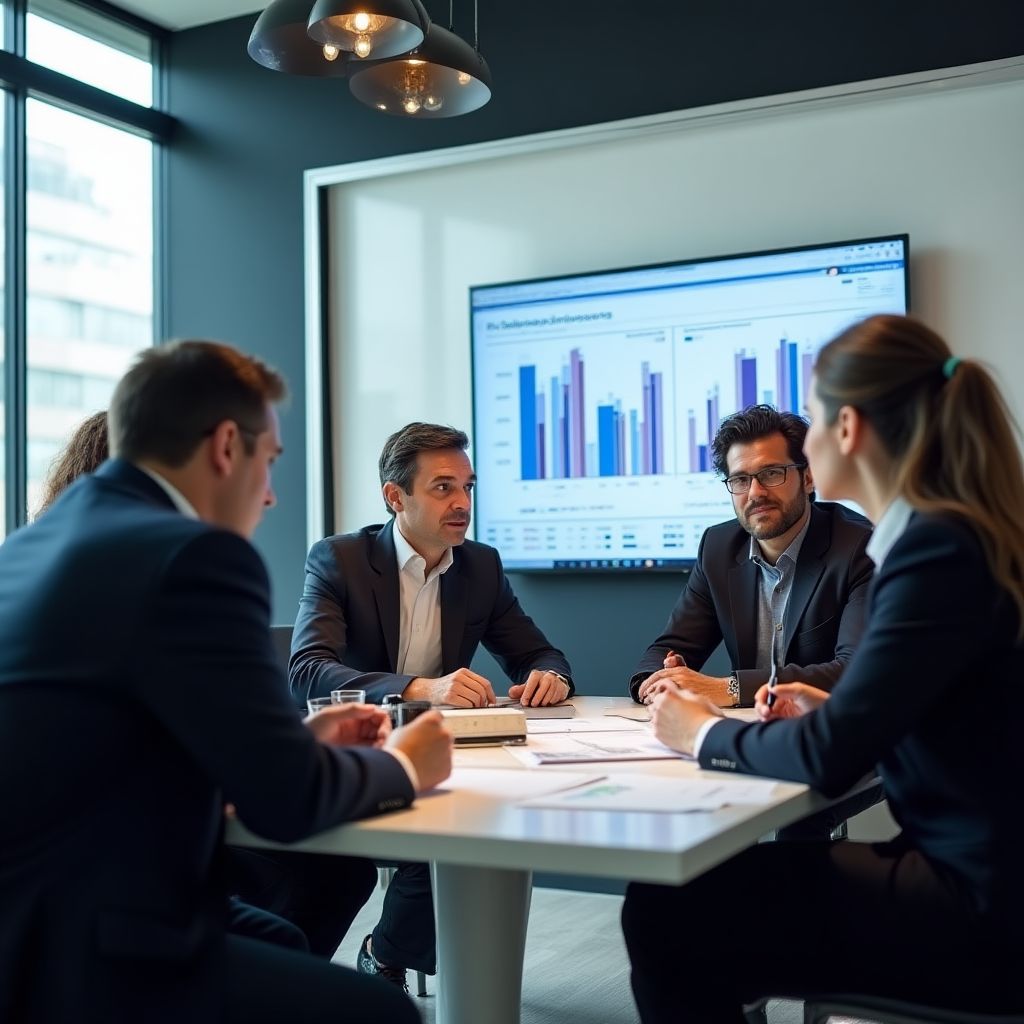 Reunión del equipo de consultores financieros